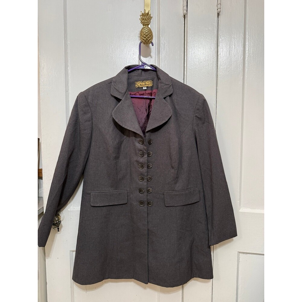 Ashley Stewart vintage size 20 Gray button up jacket